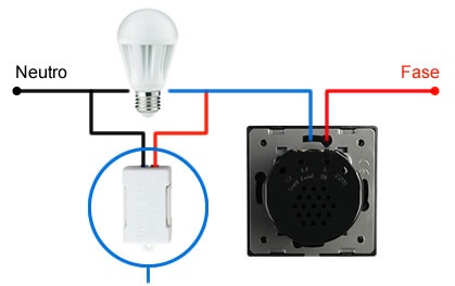 esquema elctrico con dispositivo antiparpadeo par bombillas led que parpadean encendidas