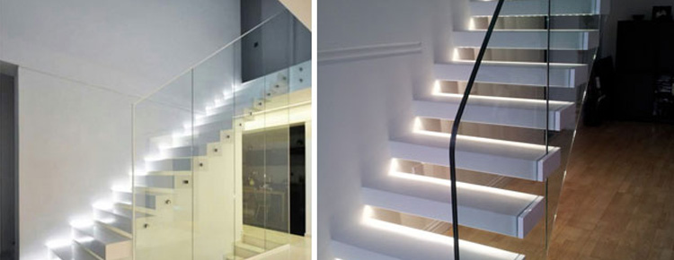 Tiras led para escaleras ideas decoracin con tiras led