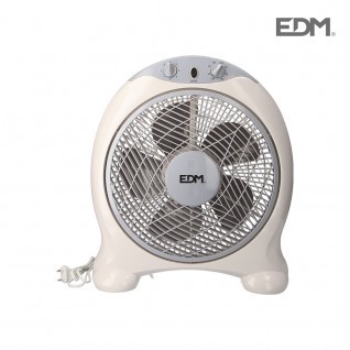 VENTILADOR BOX FAN BLANCO/GRIS POTENCIA: 45W ASPAS: 30,5cm 38,5x13x46cm EDM