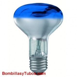 Bombilla incandescente  reflectora   R80 AZUL