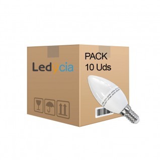 Pack 10 bombillas led vela E14 4W