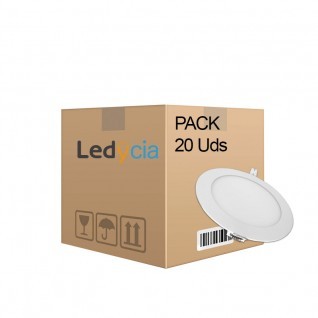 Pack 20 ud placas ultrafinas 18W luz blanca