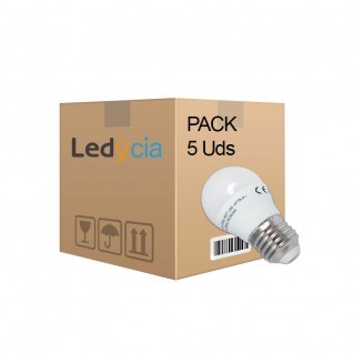 Pack de 5 bombillas led E27 6W