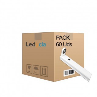 Pack 60 soportes para 1 tubo led t8 60cm 