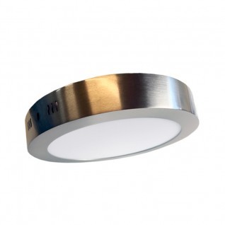 Plafn techo led redondo plata 24W