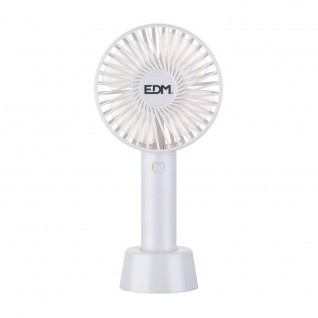 VENTILADOR DE MANO RECARGABLE 4,5W ASPAS 10,6x21,3cm EDM