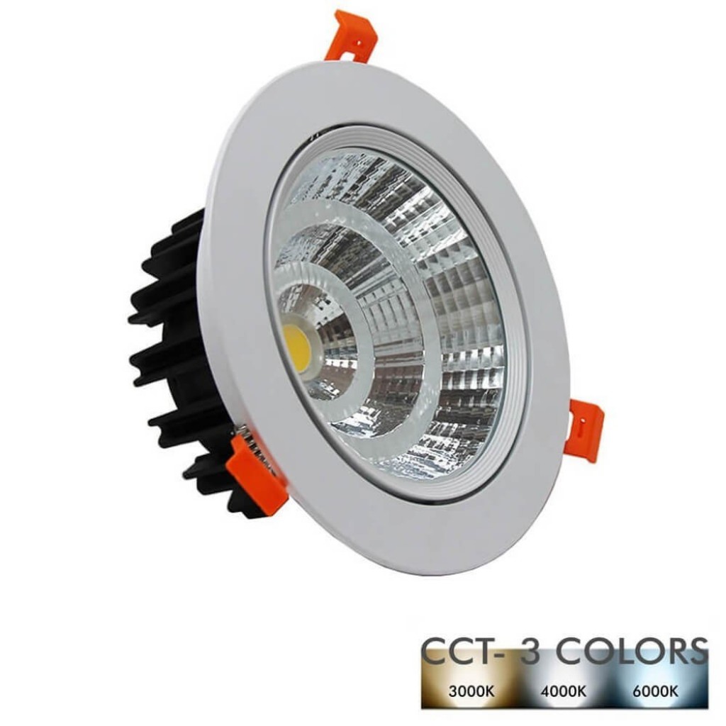 COB LED Downlight 85-265V, Foco Empotrable en la Techo, Lámpara de