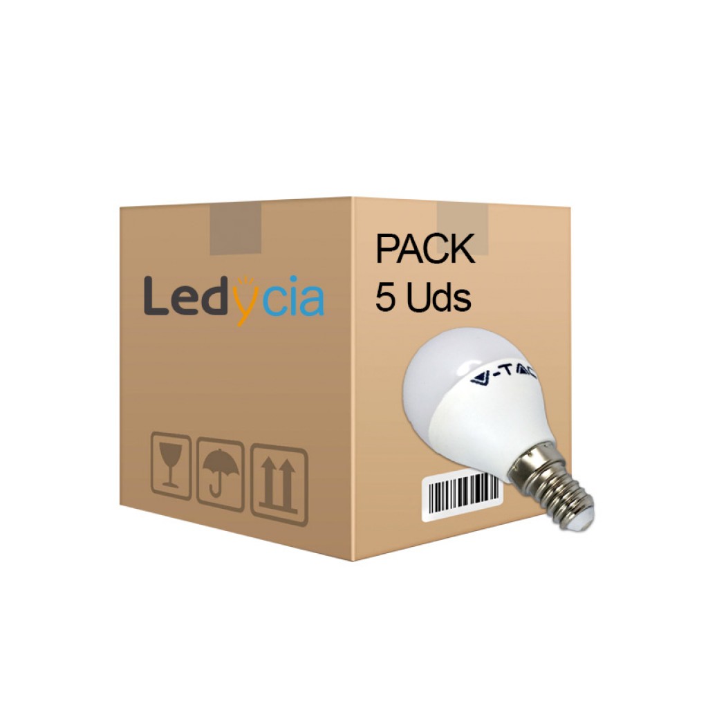 Pack de 5 bombillas led E14 6W al mejor precio